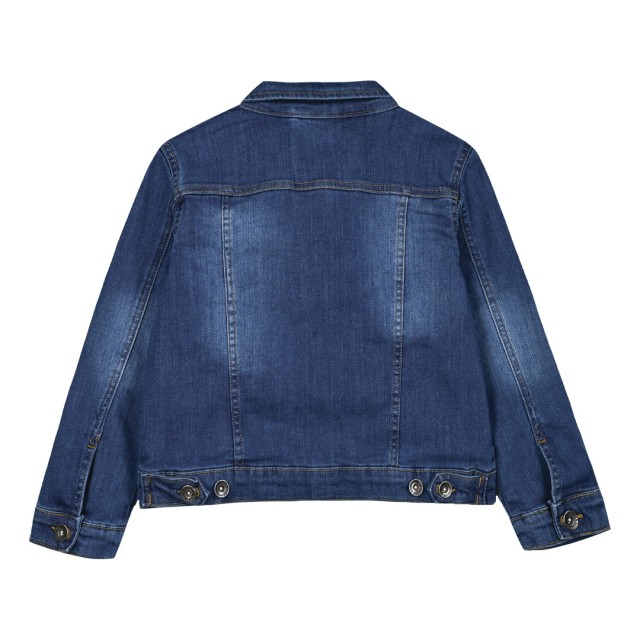 Boy΄s light, jean jacket with distressed effects | BLUE DENIM