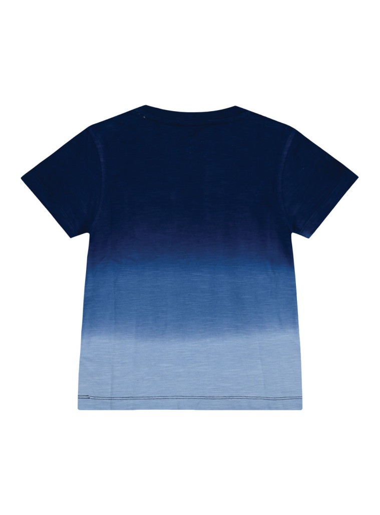 Kοντομάνικη μπλούζα ντεγκραντέ και τυπώματα για αγόρι | ΜΠΛΕ