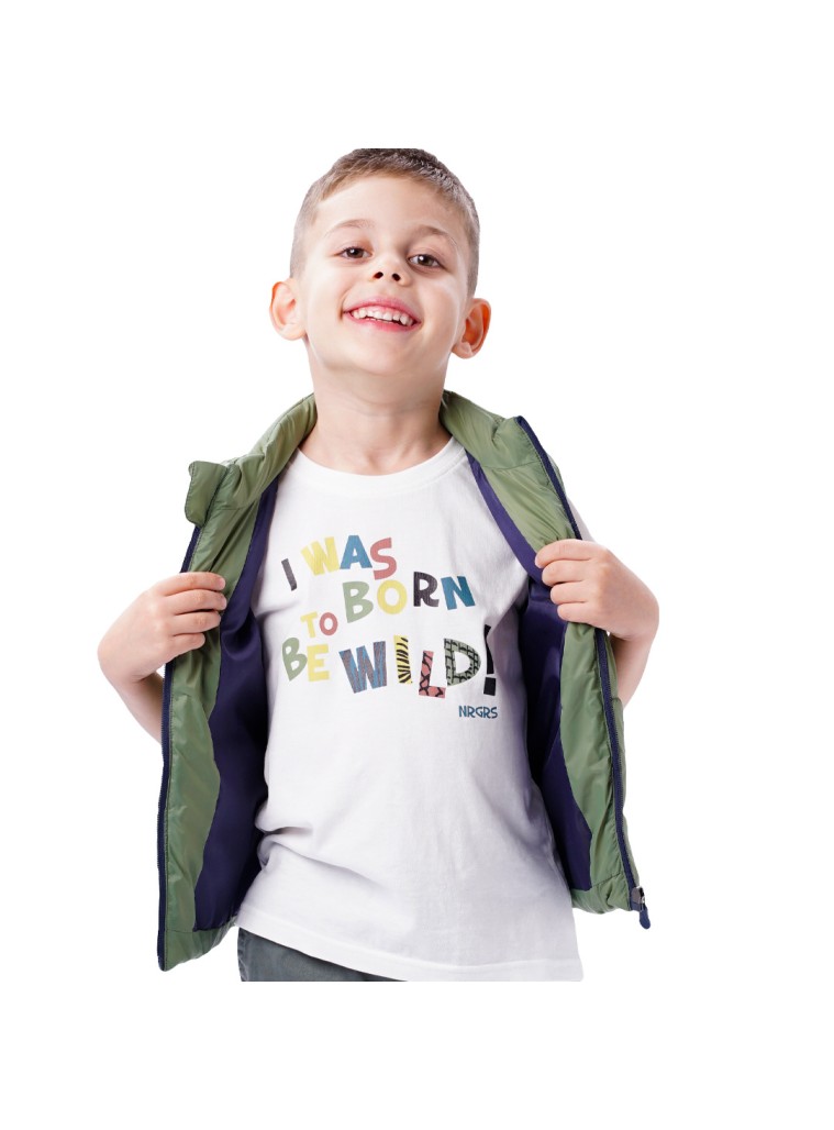 Κοντομάνικη μπλούζα με τύπωμα για αγόρι | ΕΚΡΟΥ