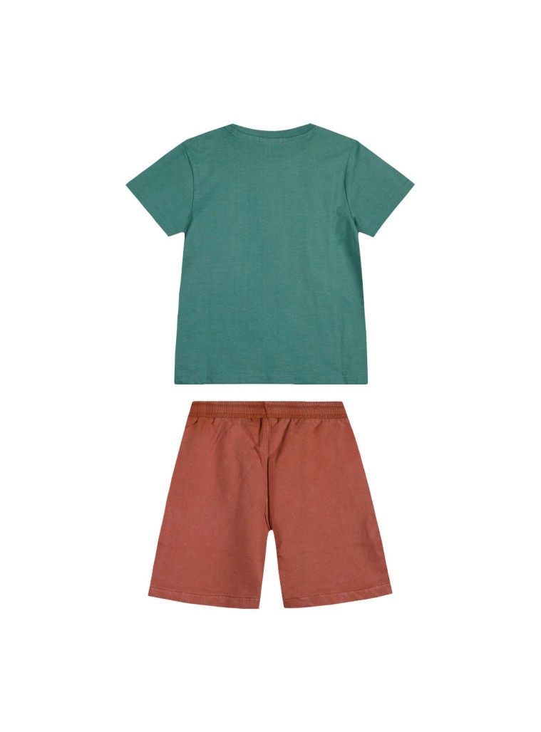 Παιδικό σετ αχνούδιαστο φούτερ 2 τεμάχια με τύπωμα στην μπλούζα για αγόρι | ΚΕΡΑΜΙΔΙ