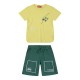 Boy΄s jersey set with print on the shirt and bermuda | PETROL