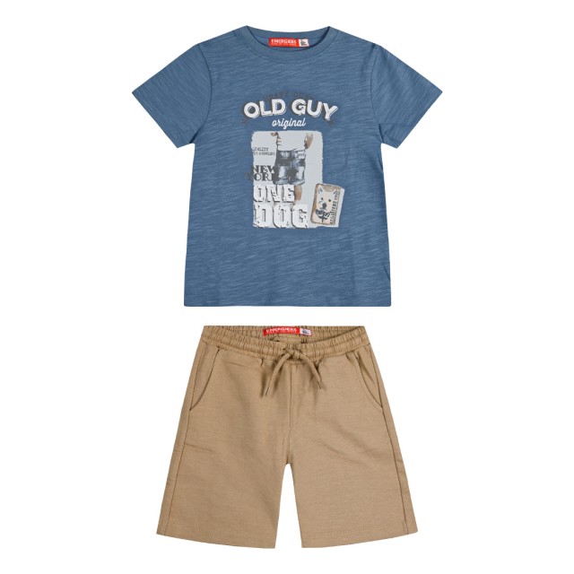 Παιδικό μακό σετ 2 τεμάχια με τύπωμα στην μπλούζα για αγόρι | ΜΠΕΖ