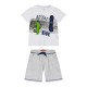 Boy΄s jersey set with print | GREY MELANGE