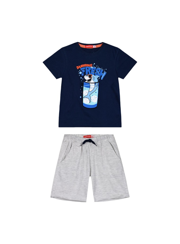 Παιδικό σετ μακό 2 τεμάχια με τύπωμα για αγόρι | ΜΕΛΑΝΖΕ