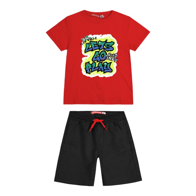 Παιδικό σετ μακό 2 τεμάχια με τύπωμα για αγόρι | ΜΑΥΡΟ