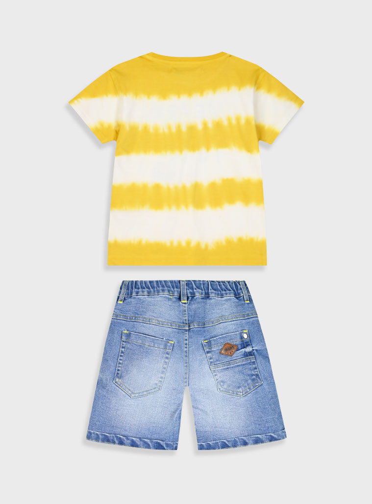 Σετ με ριγέ μπλούζα για αγόρι | ΜΠΛΕ ΤΖΗΝ