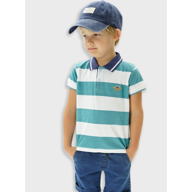 Set with striped t-shirt for boys | BLUE DENIM