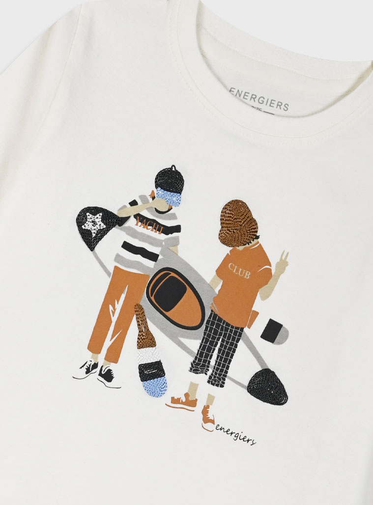 T-shirt with print for boys | ECRU