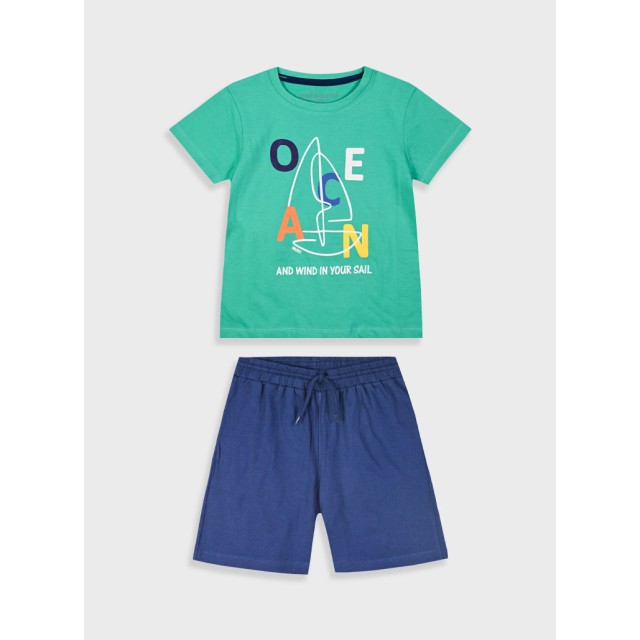 Σετ με τύπωμα για αγόρι | ΜΠΛΕ