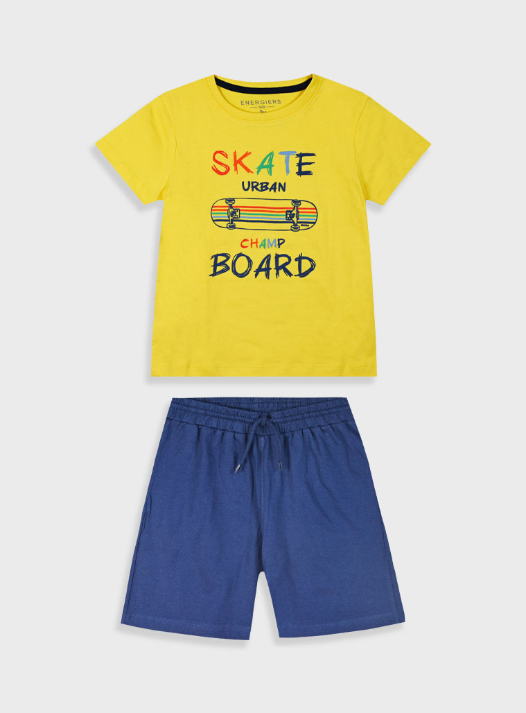 Σετ με τύπωμα για αγόρι | ΜΠΛΕ