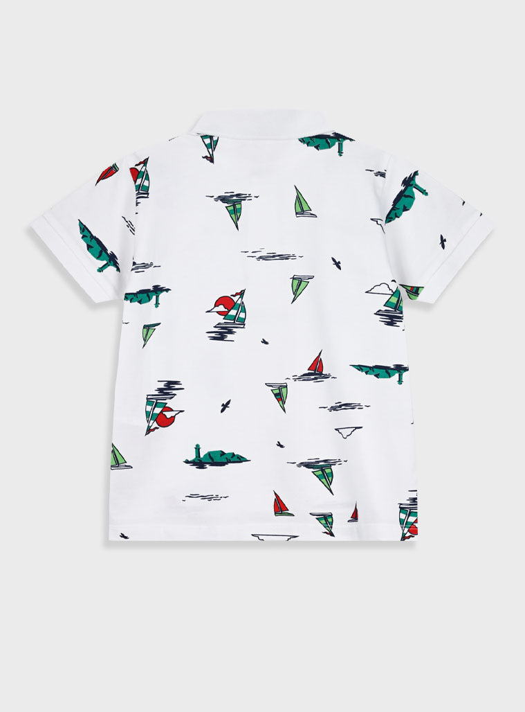 Printed polo for boys | ALL OVER PRINT