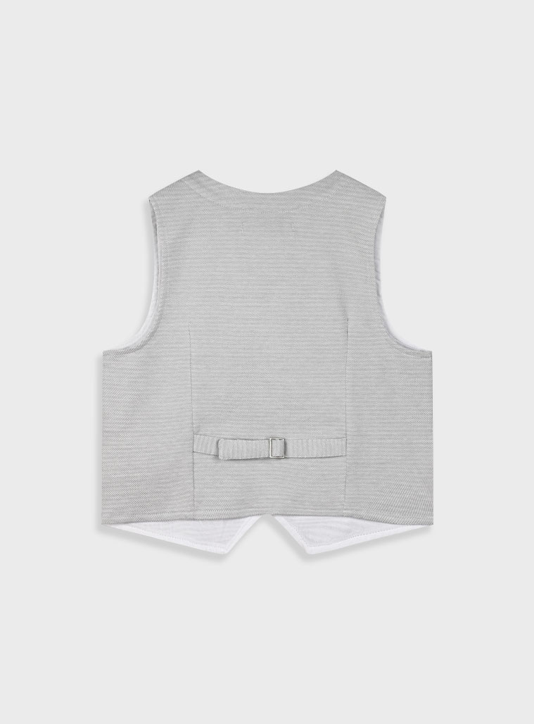 Jacquard vest for boys | GREY