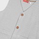 Jacquard vest for boys | GREY