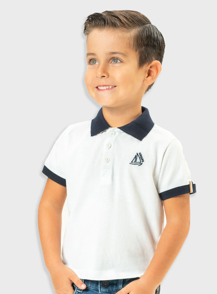 Polo t-shirt for boys | WHITE