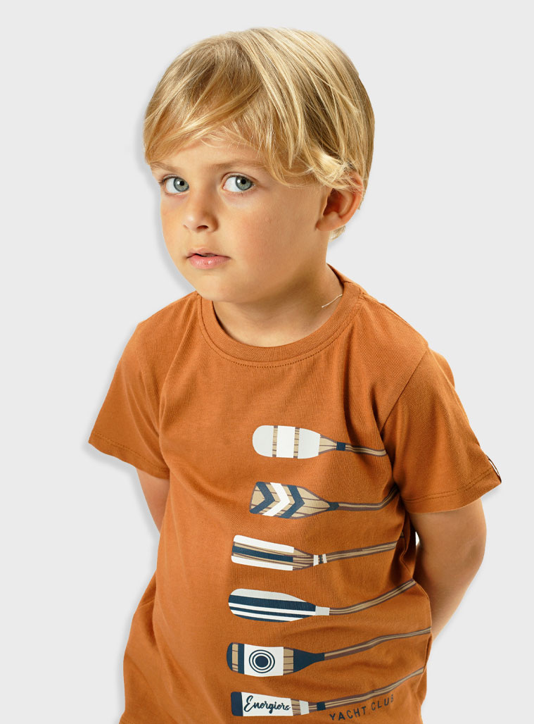 T-shirt with print for boys | CHOCOLATE