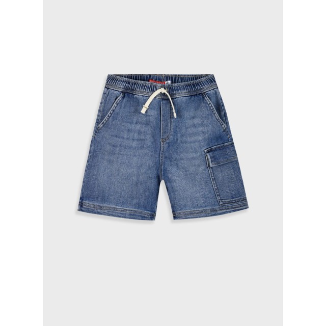 Cargo bermuda for boys | BLUE DENIM
