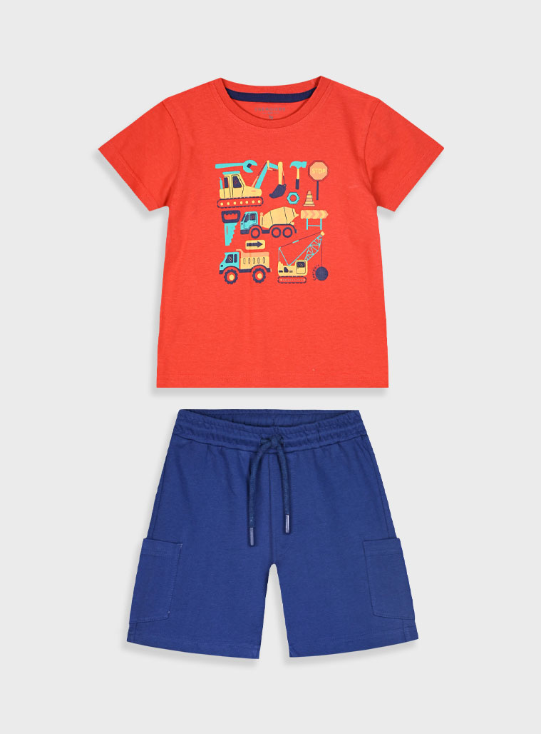 Σετ με τύπωμα για αγόρι | ΜΠΛΕ