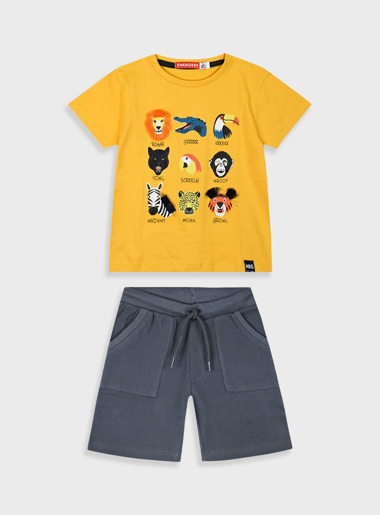 Set with print for boys | ANTHRACITE