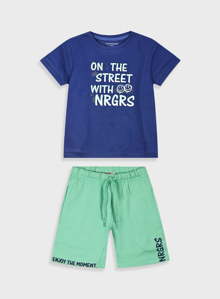 Set with print for boys | ICE GREEN