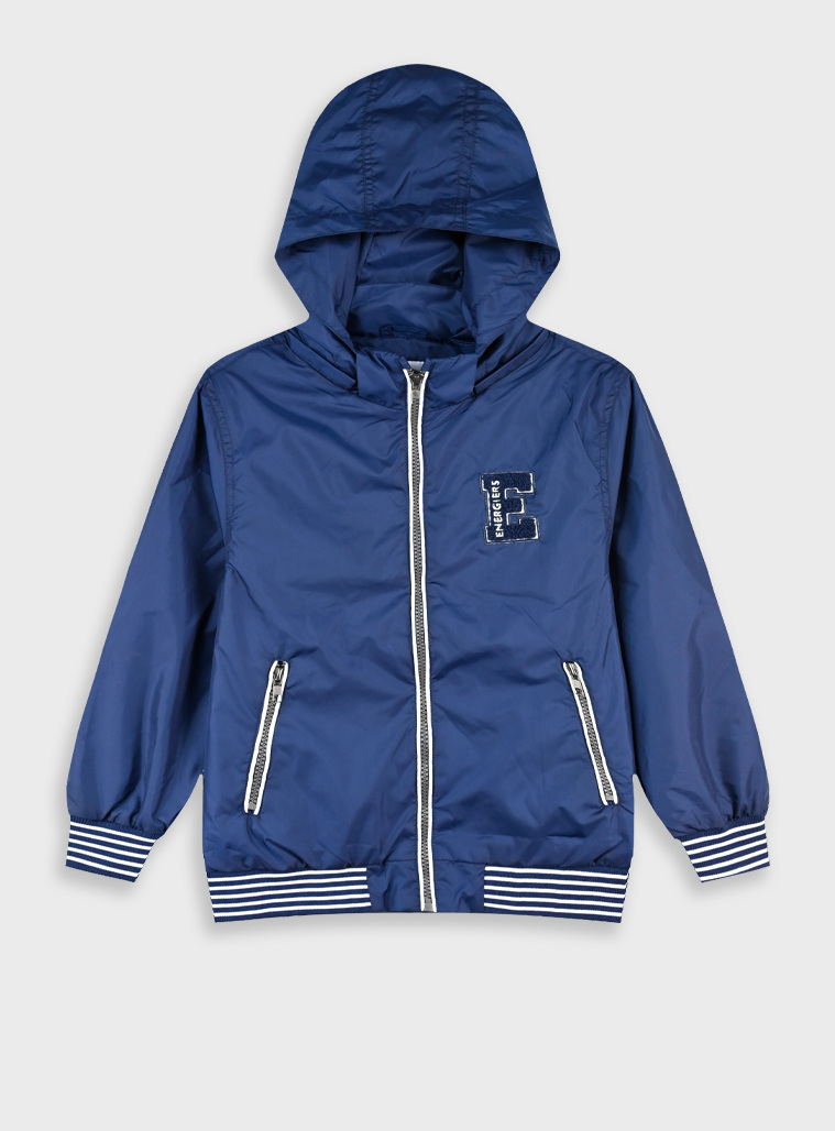 Jacket with hood | Blu navy