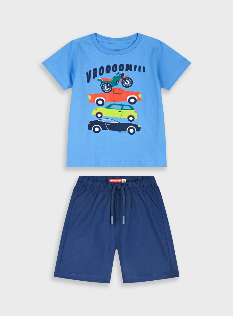 Set with print | Blu navy