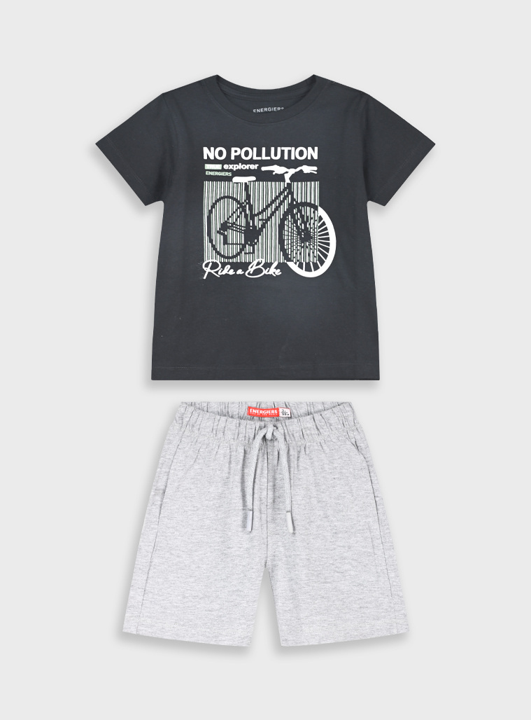 Set with print | Grigio melange