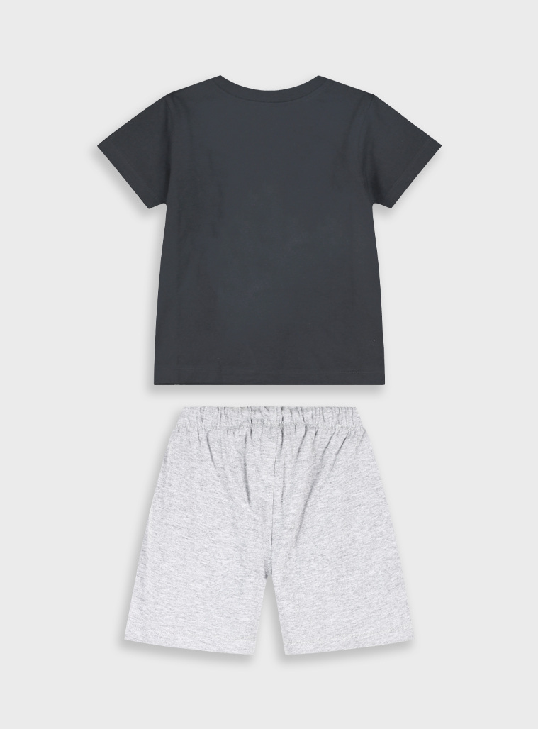 Set with print | Grigio melange