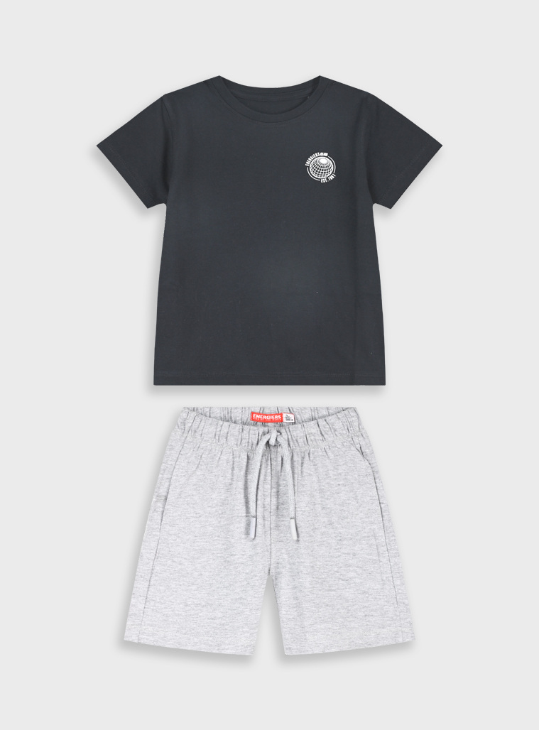 Set with print | GREY MELANGE