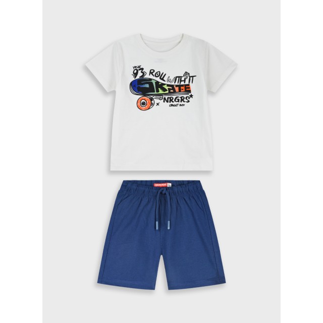 Set with print | Blu navy