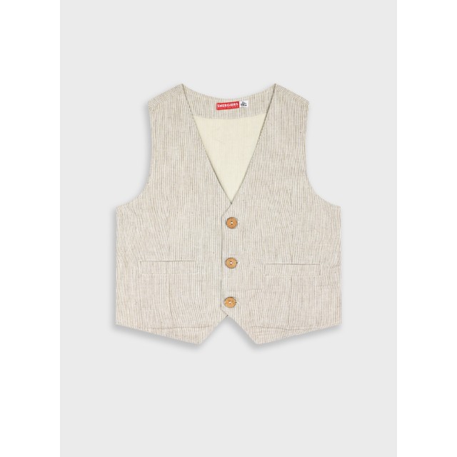 Striped vest | Beige