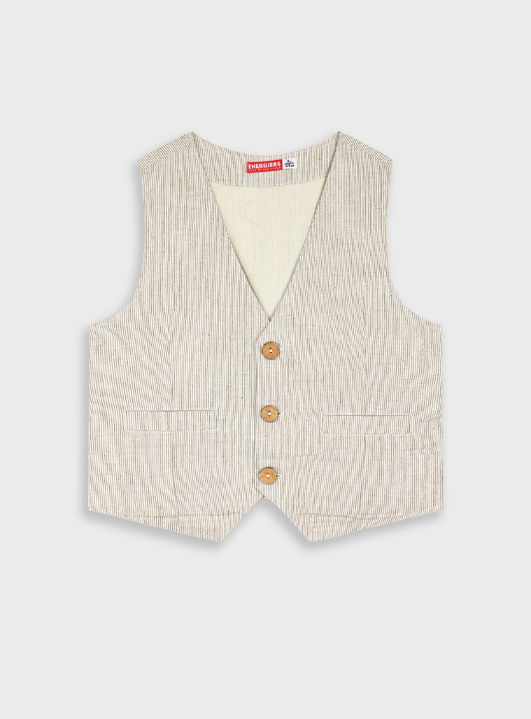 Striped vest | Beige