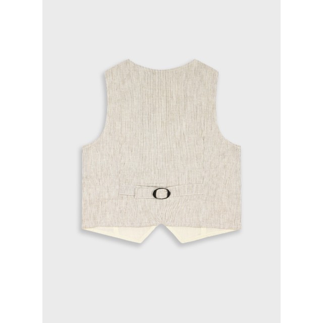 Striped vest | BEIGE