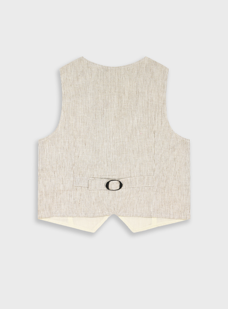 Striped vest | Beige