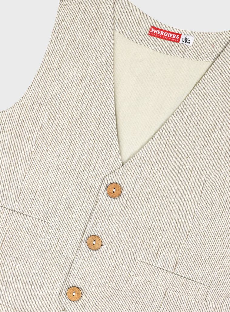 Striped vest | Beige