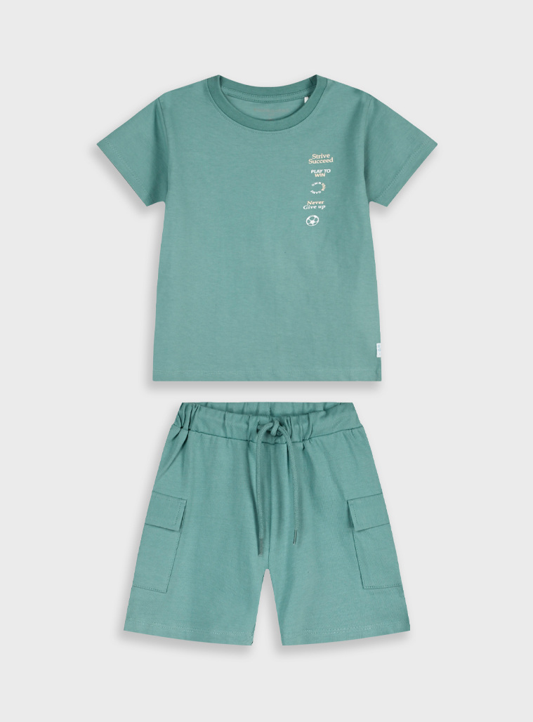 Set with print | DESERT GREEN