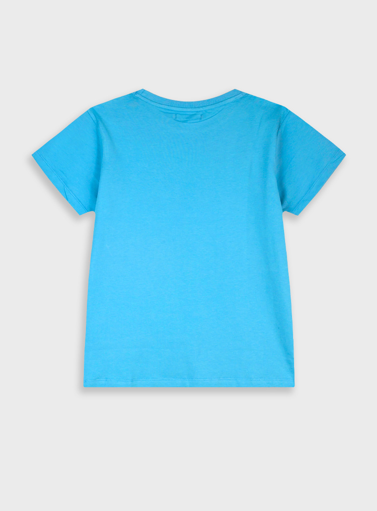 Basic Line t-shirt for boys | TURQUOISE