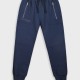 Sweatpants from unbrushed fleece with print for boys | NAVY