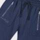 Sweatpants from unbrushed fleece with print for boys | NAVY