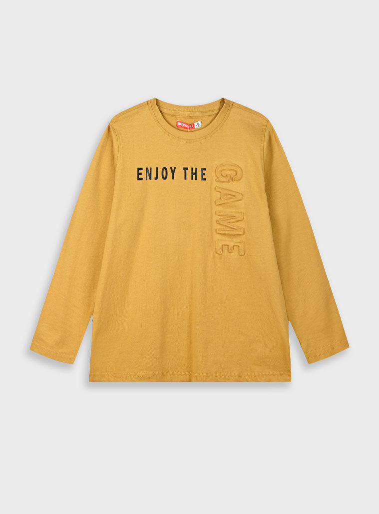 Shirt with embossed print for boys | AMBER