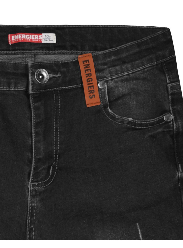Elastic boy΄s five-pocket jeans | BLACK DENIM
