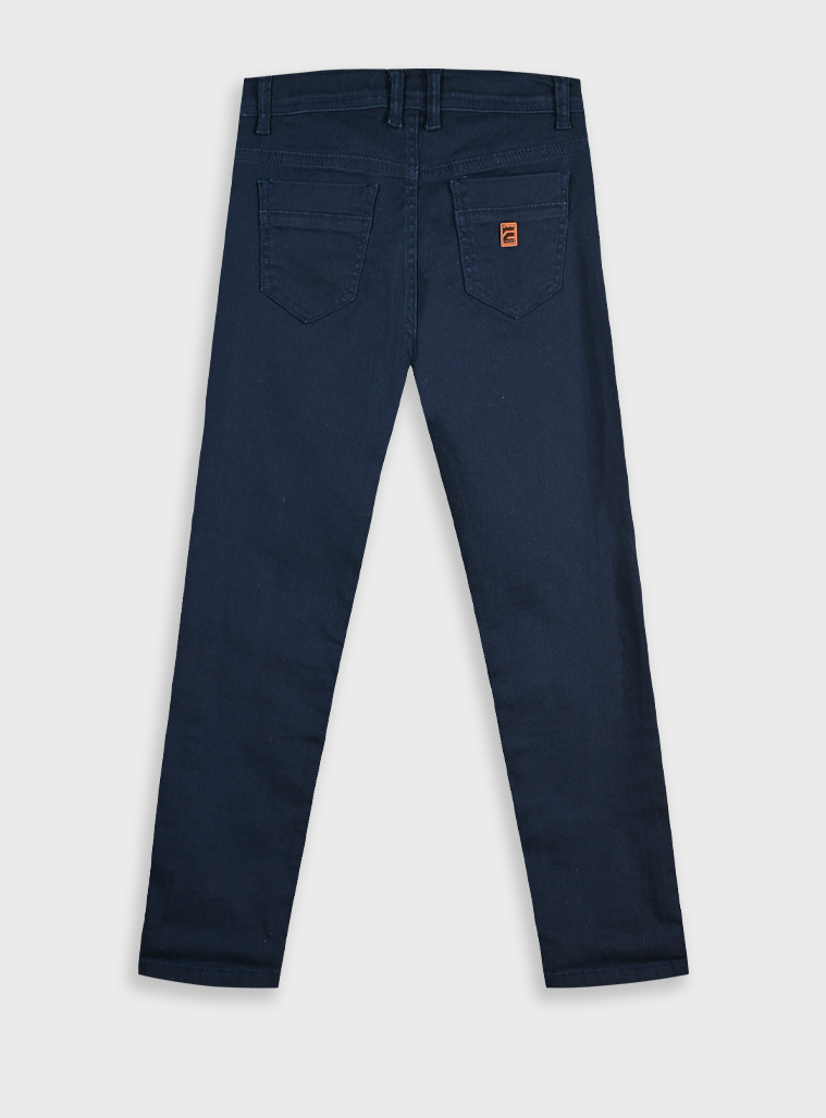 Five pocket pants for boys | Blu navy
