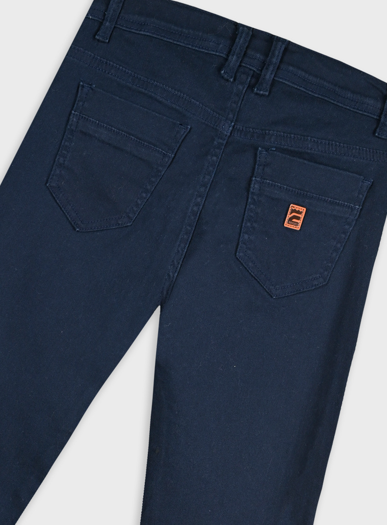 Five pocket pants for boys | Blu navy