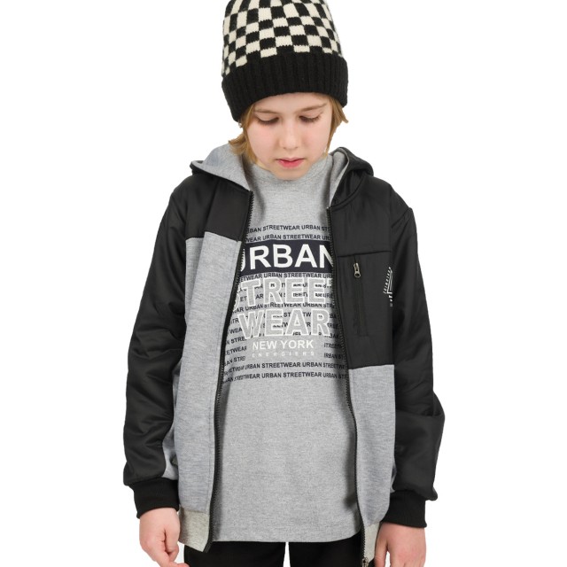 Βαμβακερή μακό μπλούζα για αγόρι | ΜΕΛΑΝΖΕ