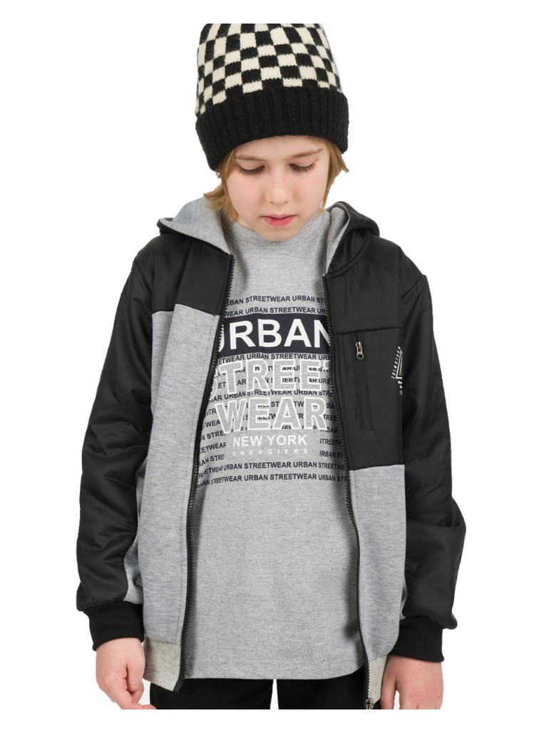 Βαμβακερή μακό μπλούζα για αγόρι | ΜΕΛΑΝΖΕ