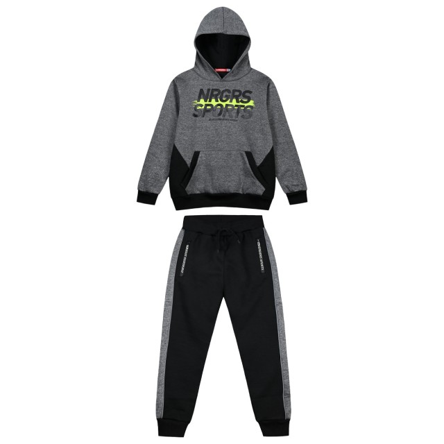 Φούτερ φόρμα σετ με κουκούλα για αγόρι | ΜΑΥΡΟ Φούτερ φόρμα σετ με κουκούλα για αγόρι | ΜΑΥΡΟ