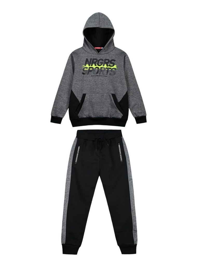 Φούτερ φόρμα σετ με κουκούλα για αγόρι | ΜΑΥΡΟ Φούτερ φόρμα σετ με κουκούλα για αγόρι | ΜΑΥΡΟ