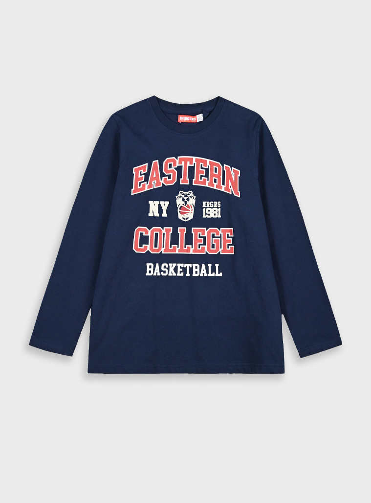 Βαμβακερή μπλούζα μακό με τύπωμα, αγόρι | ΜΑΡΕΝ Βαμβακερή μπλούζα μακό με τύπωμα, αγόρι | ΜΑΡΕΝ