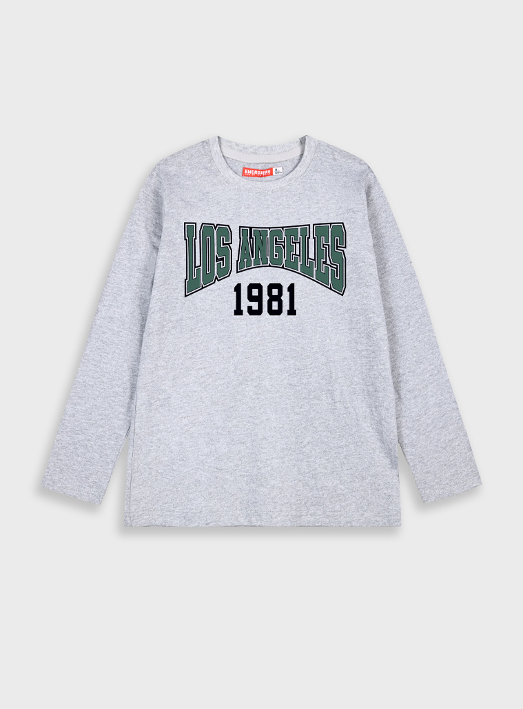 Βαμβακερή μπλούζα μακό με τύπωμα, αγόρι | ΜΕΛΑΝΖΕ Βαμβακερή μπλούζα μακό με τύπωμα, αγόρι | ΜΕΛΑΝΖΕ