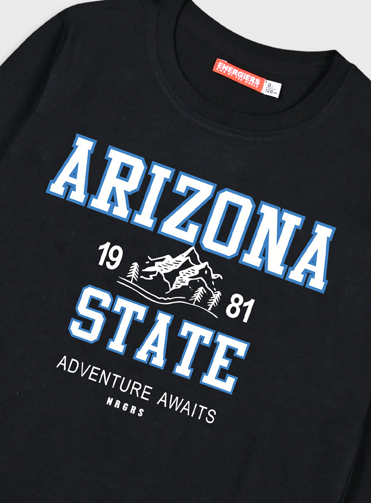 Boys΄ Mako Print Cotton T-Shirt | BLACK