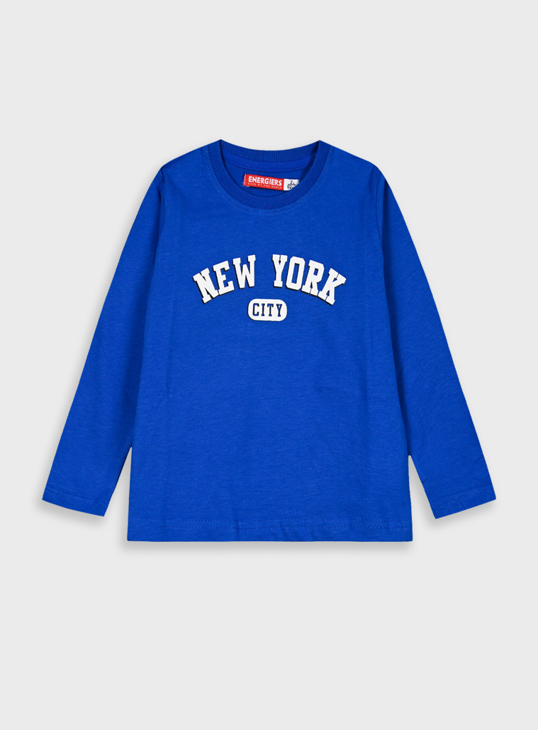 Boys΄ Mako Print Cotton T-Shirt | BLUE